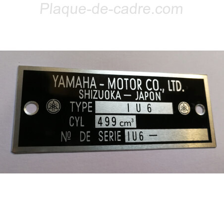 Plaque de cadre Yamaha 500 XT
