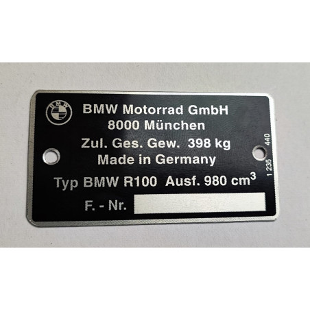 BMW R100 frame plate