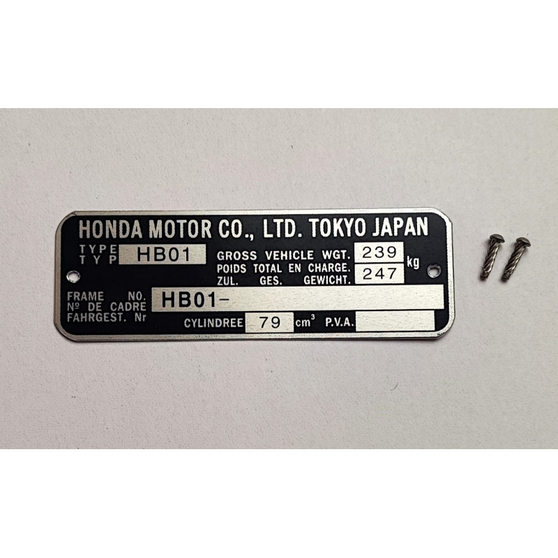 Honda CY 80 placa de marco - HB01