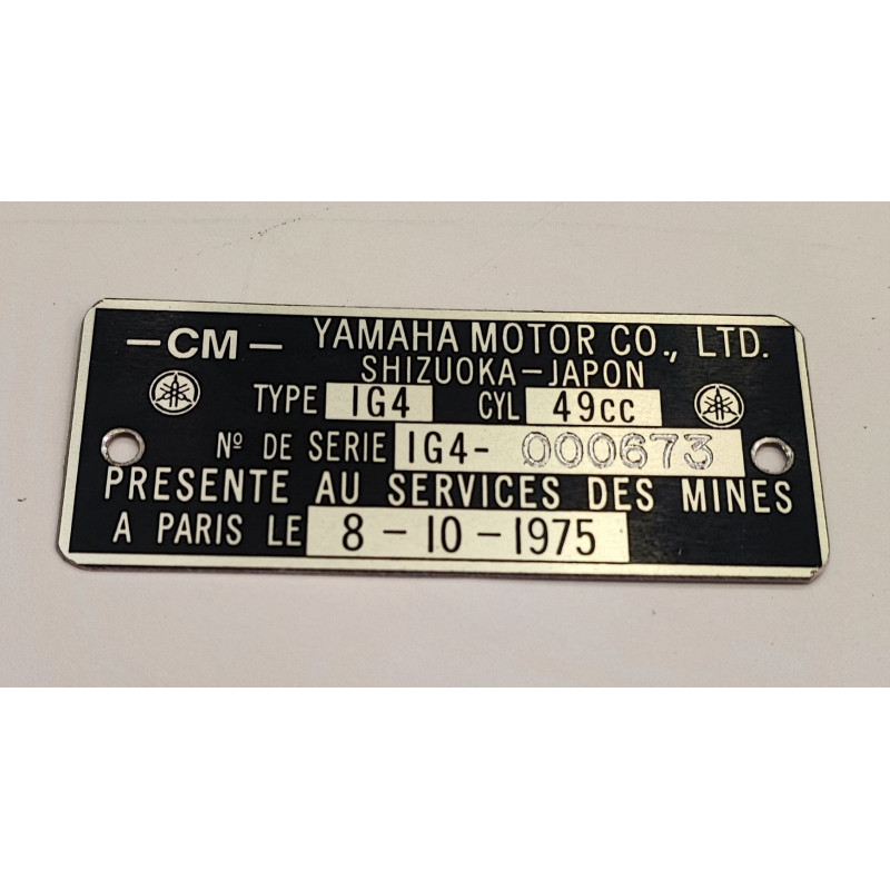 Placa de quadro Yamaha TY 50 - IG4