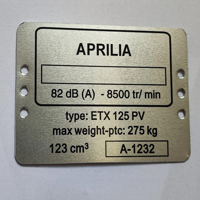 Aprilia frame plate