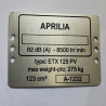 Aprilia frame plate