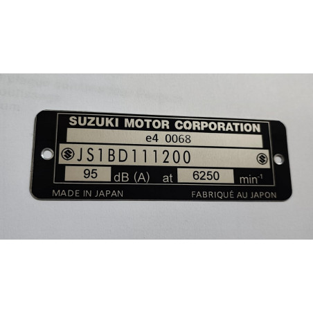Placa do quadro Suzuki 750 GSXR