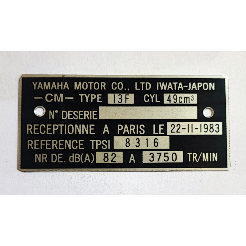 Plaque de cadre Yamaha I3F