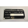 Placa do quadro Piaggio