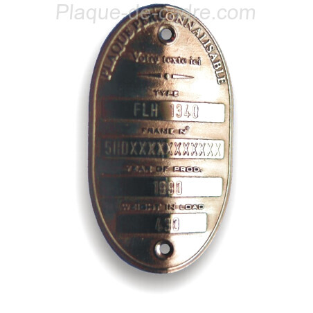 Brass identification plate