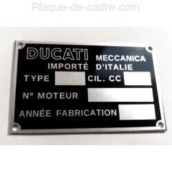 Ducati identification plate - Data plate