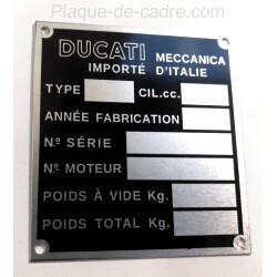 Plaque de cadre Ducati Meccanica Import