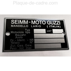 Plaque de cadre Moto Guzzi