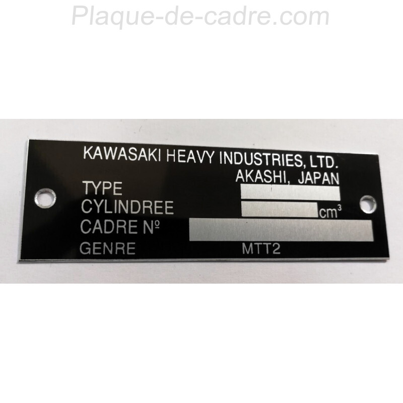Plaque de cadre Kawasaki
