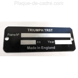 Plaque de cadre Triumph TR5T