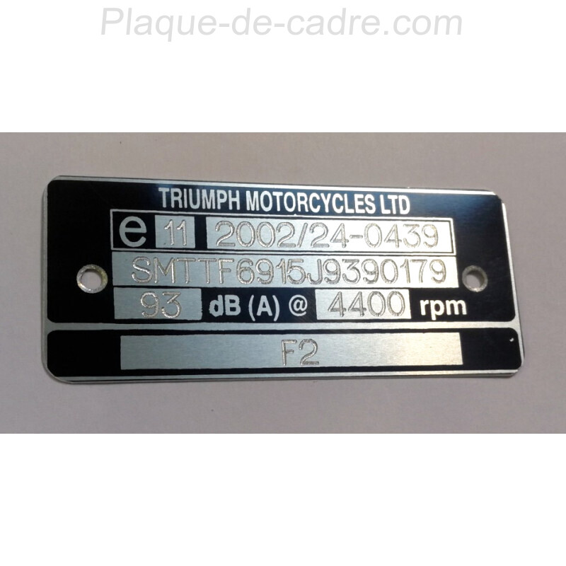 Plaque de cadre Triumph