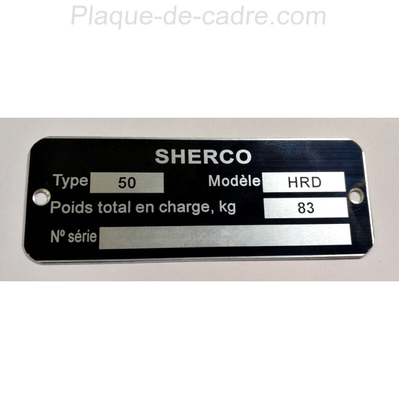 Sherco Id plate