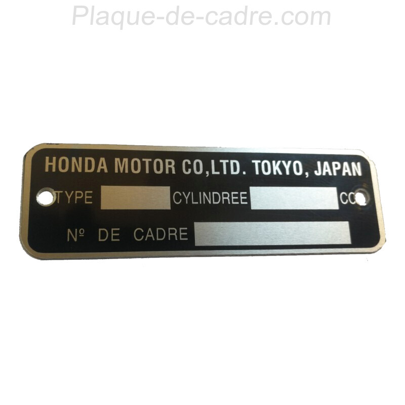 750 Four Honda Identification Plate French Version