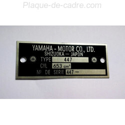 Plaque de cadre Yamaha 650 XS