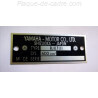 Yamaha 600 FZ6 - RJ07LLL Data Plate - Identification plate