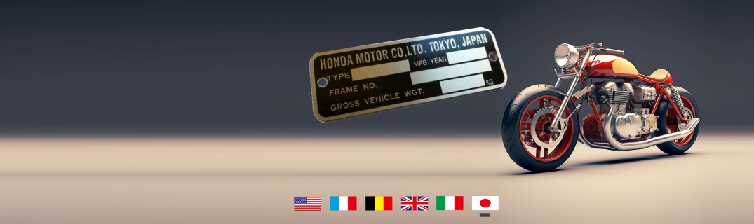 Honda Typenschild  750 - 600 500
